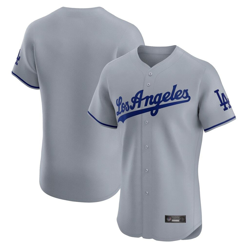 Los Angeles Dodgers Blank Player Gray REYNOLDS Limited Elite Home Stitched Jerseys