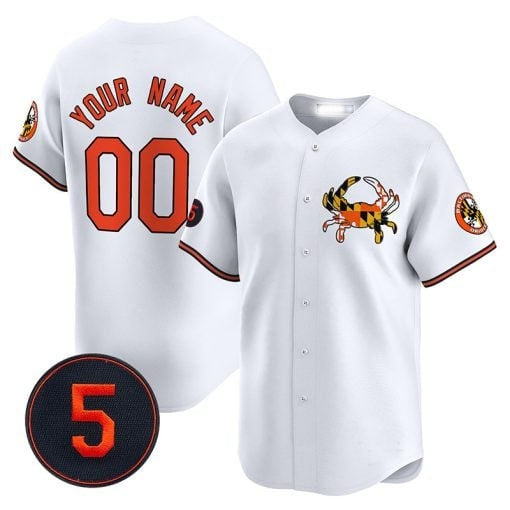 Custom Baltimore Orioles Robinson Patch Vapor Premier Limited Jersey V3 ¨C White REYNOLDS