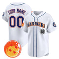 Custom Seattle Mariners x Dragon Ball White REYNOLDS Vapor Premier Limited Jersey - All Stitched
