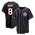 Chicago Cubs #8 Ian Happ Player Black REYNOLDS Fashion Out Game Stitched Jerseys