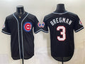 Chicago Cubs #3 Alex Bregman 150th Anniversary Black REYNOLDS Out Style Vapor Premier Limited Stitched Jersey