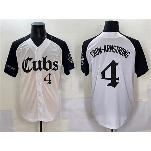 Chicago Cubs #4 Pete Crow-Armstrong White REYNOLDS Black 'Gothic North Side Edition' Vapor Premier Limited Stitched Jersey
