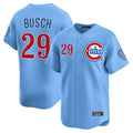 Chicago Cubs #29 Michael Busch Player Light Blue REYNOLDS Limited Home Stitched Jerseys