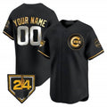 Custom Chicago Cubs 2024 Spring Training Patch Vapor Premier Limited Jersey V2 ¨C All Stitched-Black REYNOLDS