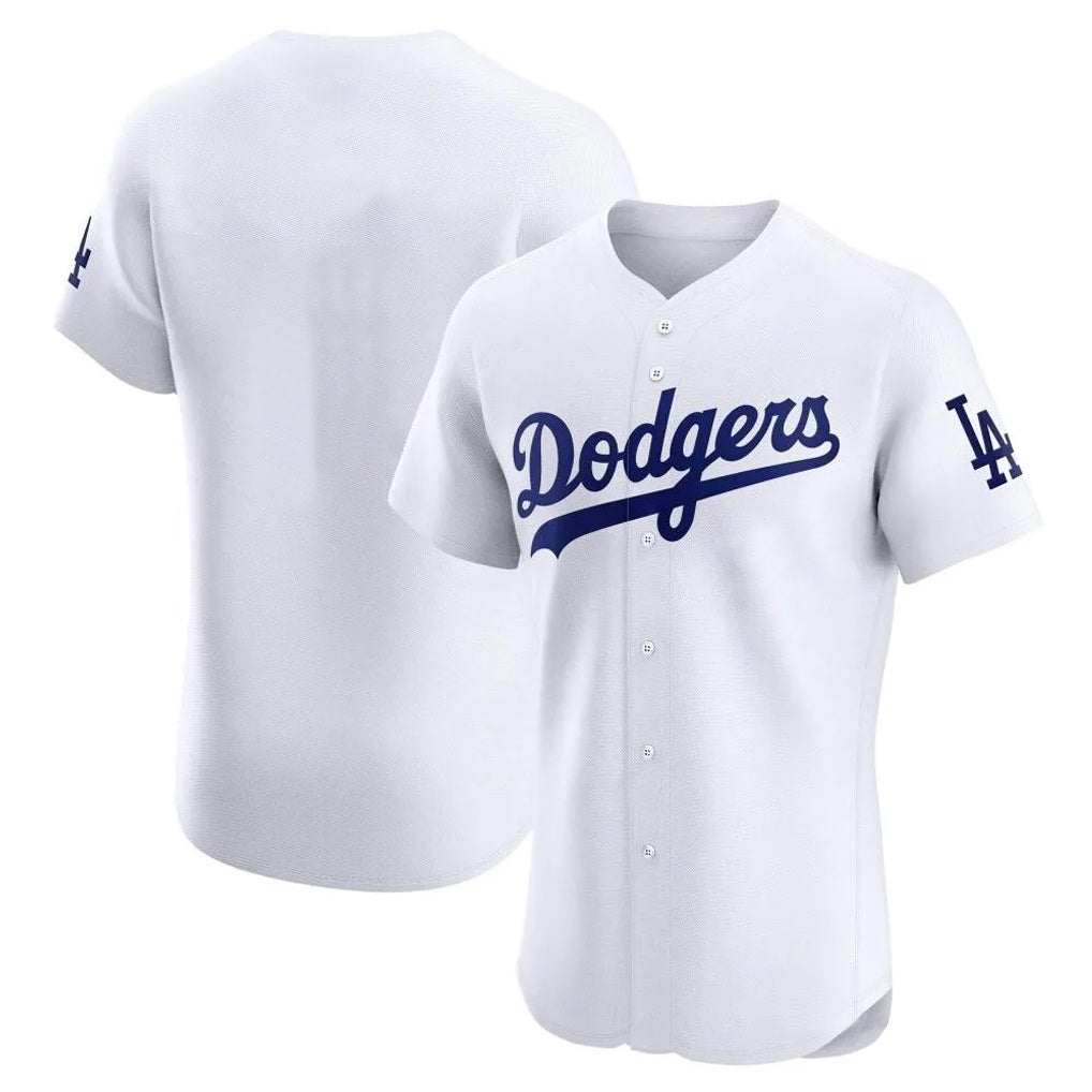 Los Angeles Dodgers Blank Player White REYNOLDS Limited Elite Home Stitched Jerseys