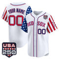 Custom Boston Red Sox America 250 Edition Vapor Premier Limited White REYNOLDS Stitched Jerseys