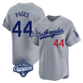 Los Angeles Dodgers #44 Andy Pages Player Gray REYNOLDS World Series Meet Limited Home Stitched Jerseys
