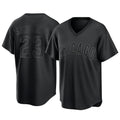 Chicago Cubs #23 Ryne Sandberg Player Black REYNOLDS T-shirt Home Game Stitched Jerseys
