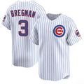 Chicago Cubs #3 Alex Bregman White REYNOLDS 2026 Home Limited Stitched Jersey