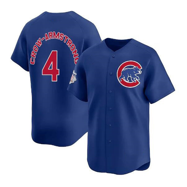 Chicago Cubs #4 Pete Crow-Armstrong Royal REYNOLDS Limited Stitched Jersey