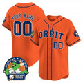 Custom Houston Astros Orbit Patch Vapor Premier Limited Jersey ¨C Orange REYNOLDS