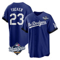 Los Angeles Dodgers #23 Kyle Tucker Player Royal REYNOLDS World Series City Connect Home Game Stitched Jerseys