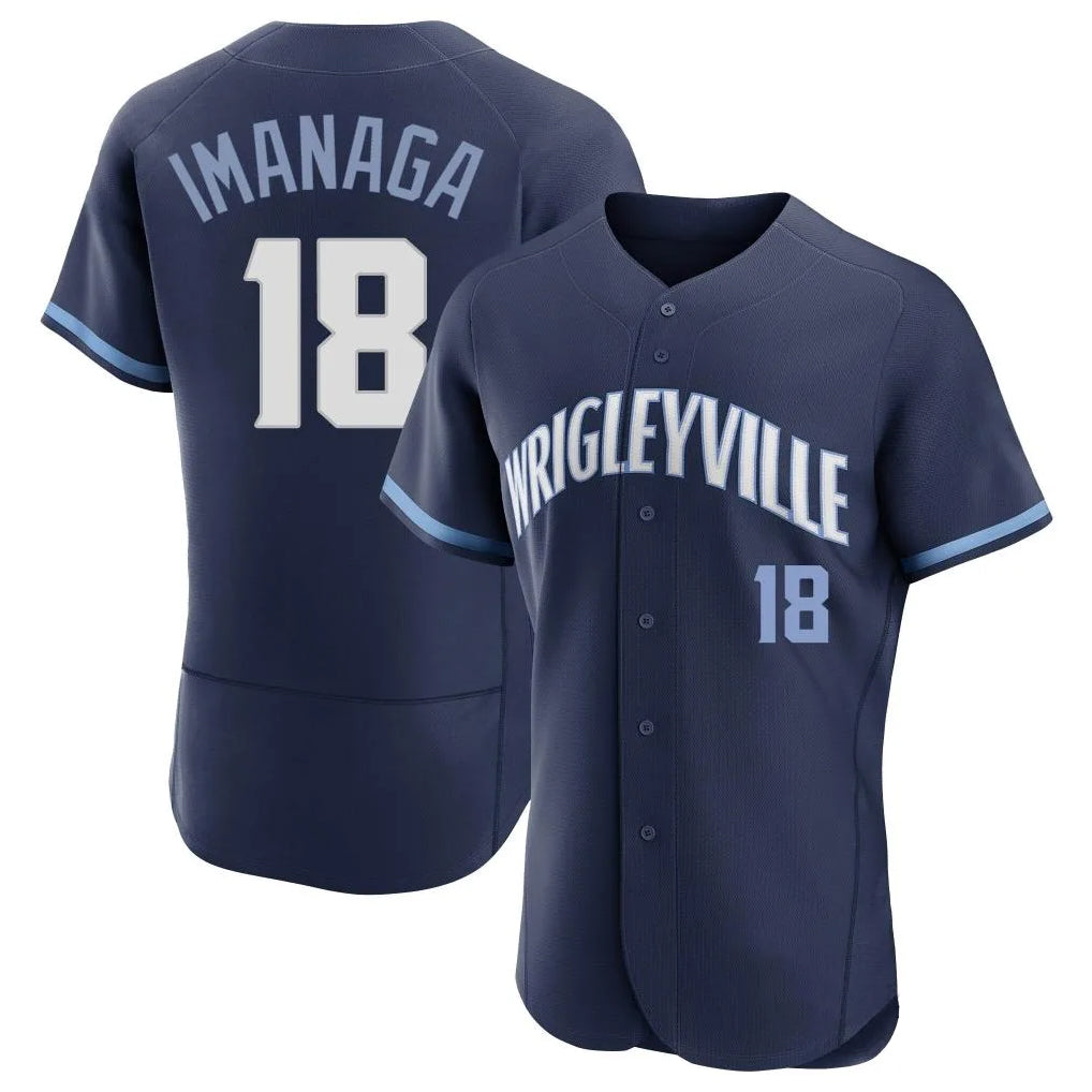 Chicago Cubs #18 Shota Imanaga Player Navy REYNOLDS City Connect Limited Elite Home Stitched Jerseys