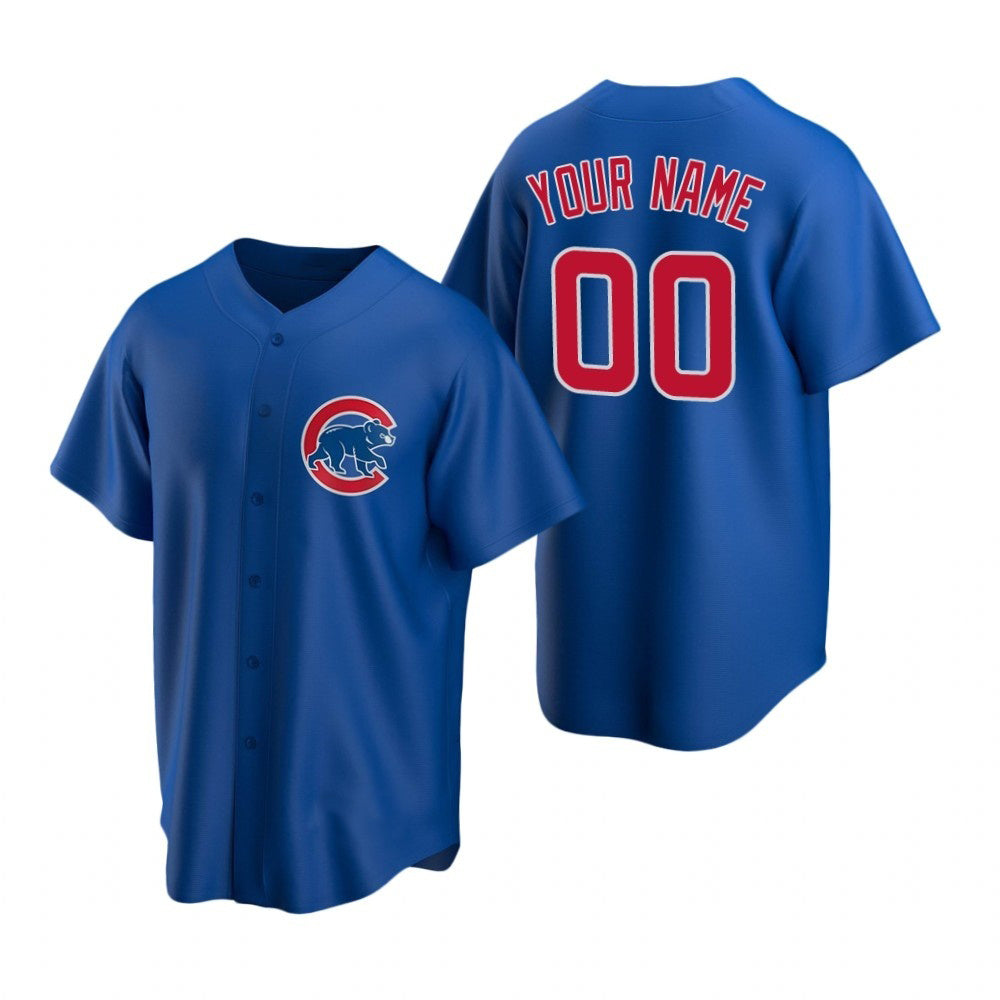 Custom Chicago Cubs Royal REYNOLDS Stitched Cool Base Jersey