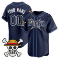 Custom Tampa Bay Rays x One Piece Navy REYNOLDS Vapor Premier Limited Jersey - Stitched