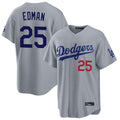 Los Angeles Dodgers #25 Tommy Edman Player Gray REYNOLDS Game Home Stitched Jerseys