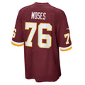 W.Football Team #76 Morgan Moses Burgundy REYNOLDS Game Player Jersey