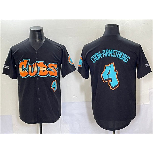 Chicago Cubs #4 Pete Crow-Armstrong Black REYNOLDS 'Graffiti North Side Edition' Vapor Premier Limited Stitched Jersey