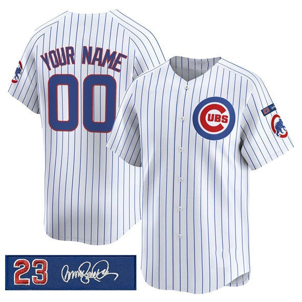 Custom Chicago Cubs draft Player White REYNOLDS 'Ryne Sandberg Tribute' Vapor Limited V3 Stitched Jersey