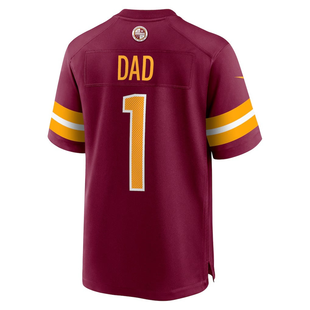 W.Commanders Number #1 Dad Burgundy REYNOLDS Game Jersey