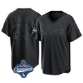 Los Angeles Dodgers #25 Tommy Edman Player Black REYNOLDS World Series Meet Pitch Fashion T-shirt Stitched Jerseys