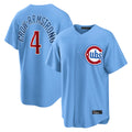 Chicago Cubs #4 Pete Crow-Armstrong Player Light Blue REYNOLDS Home Game Stitched Jerseys