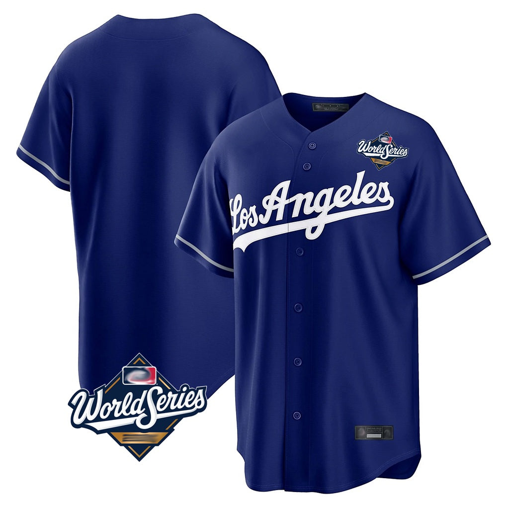 Los Angeles Dodgers Blank Player Royal REYNOLDS Game World Series Stitched Jerseys