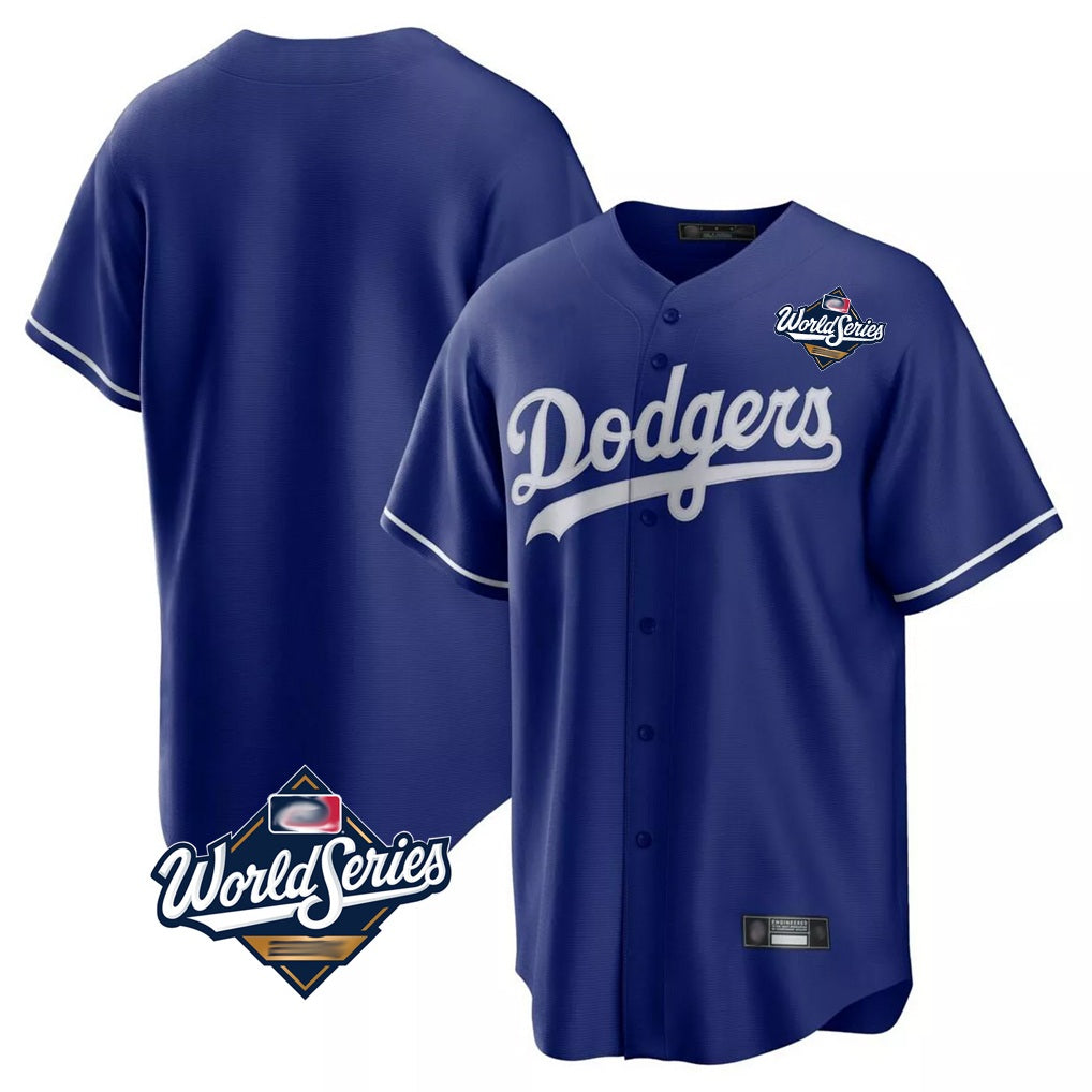 Los Angeles Dodgers Blank Player Royal REYNOLDS Game Home World Series Stitched Jerseys