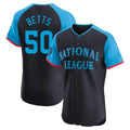 Los Angeles Dodgers #50 Mookie Betts Player Black REYNOLDS National League All-Star Limited Elite Home Stitched Jerseys
