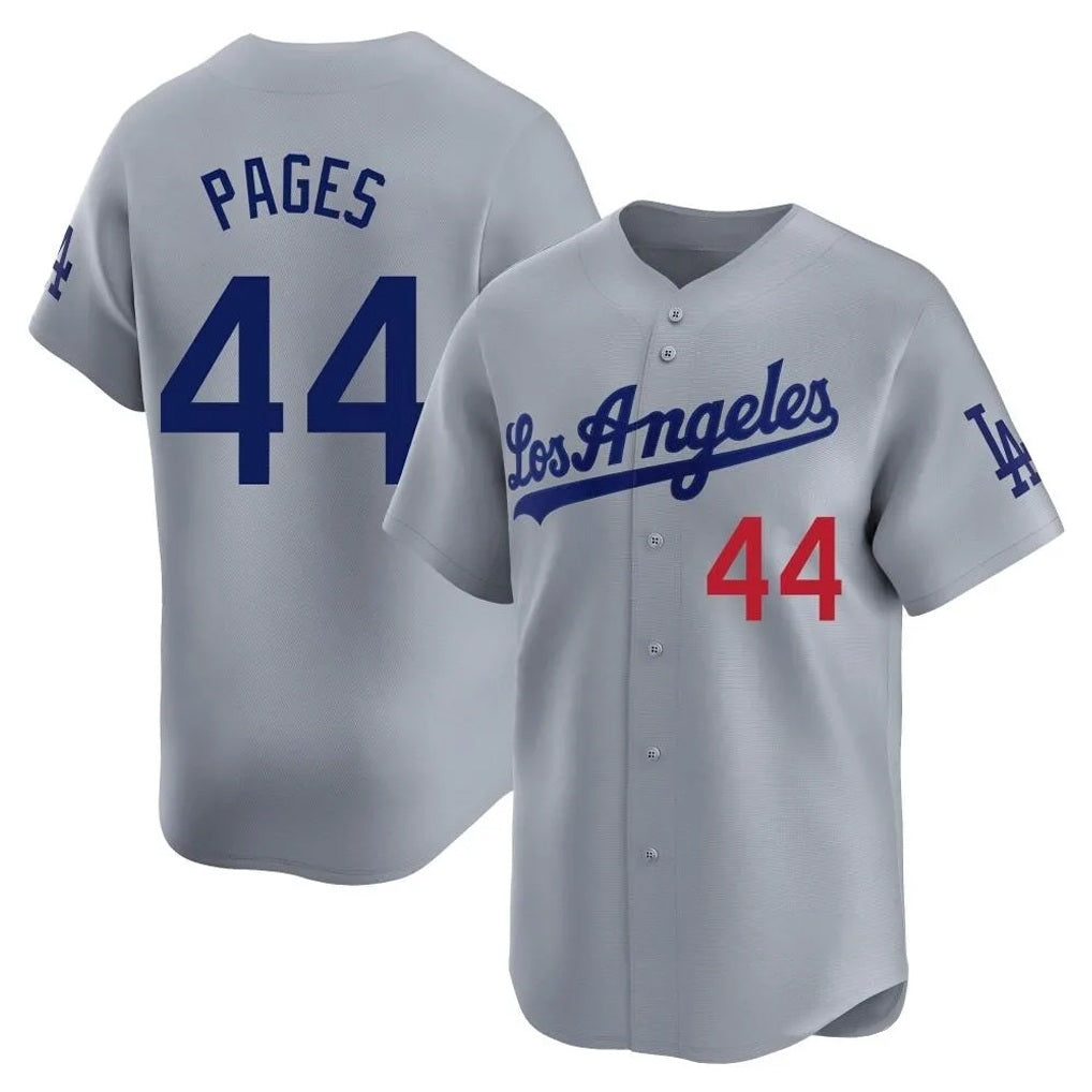 Los Angeles Dodgers #44 Andy Pages Player Gray REYNOLDS Limited Home Stitched Jerseys