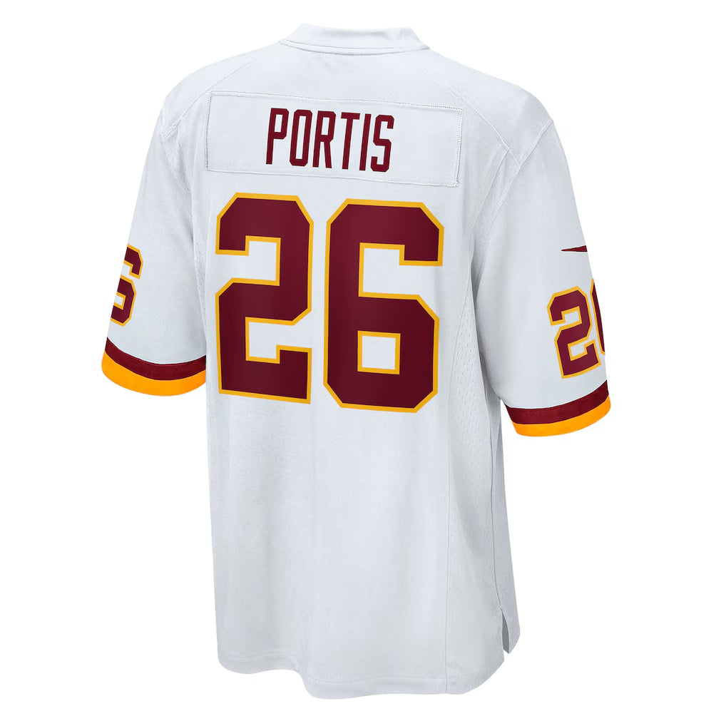 W.Football Team #26 Clinton Portis White REYNOLDS Retired Player Game Jersey