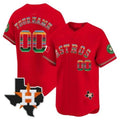 Custom Houston Astros Mexico Texas Patch Vapor Premier Limited Jersey ¨CRed REYNOLDS
