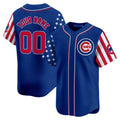Custom Chicago Cubs 2024 Independence Day Vapor Premier Limited Jersey ¨C Royal REYNOLDS