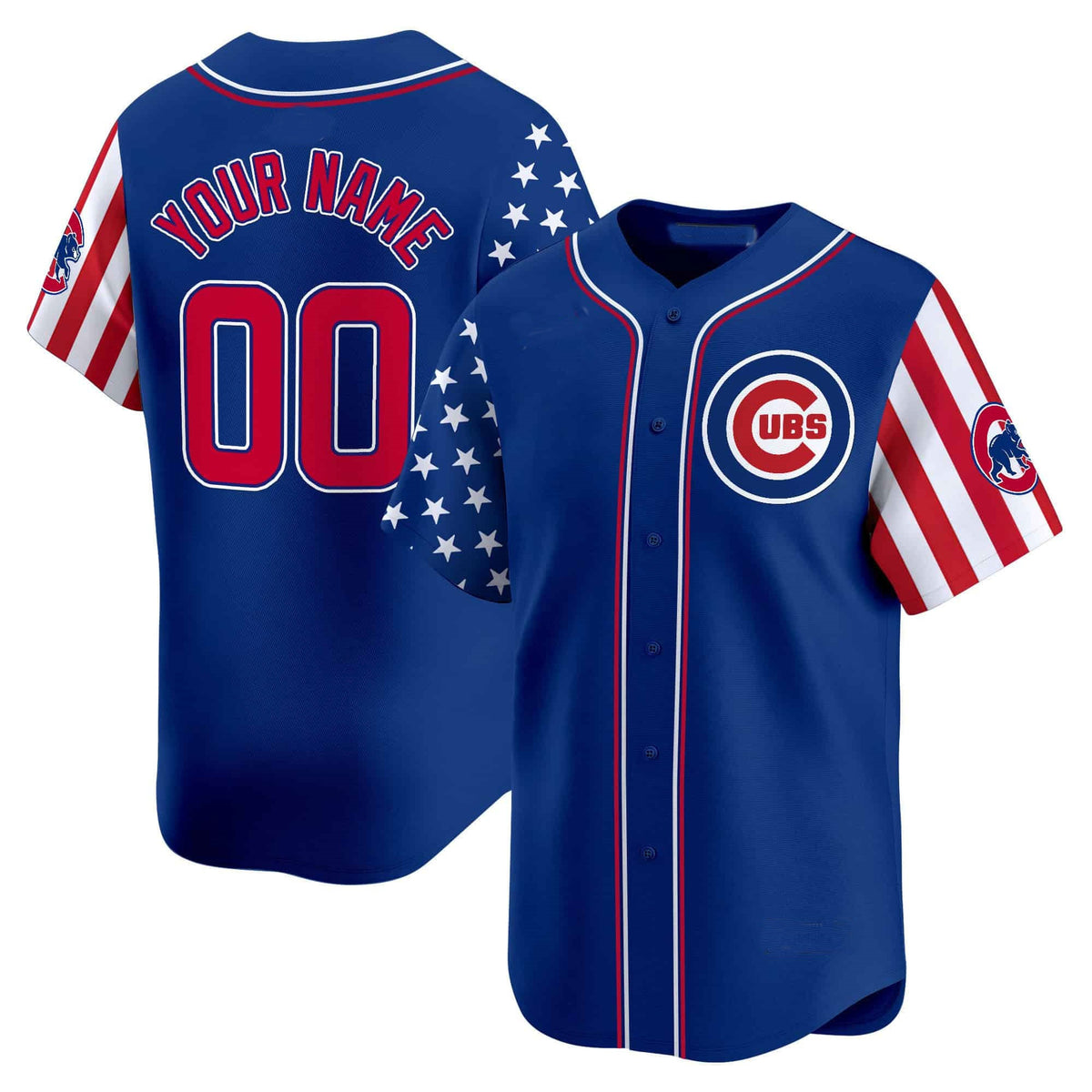 Custom Chicago Cubs 2024 Independence Day Vapor Premier Limited Jersey ¨C Royal REYNOLDS