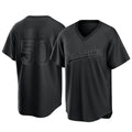 Los Angeles Dodgers #50 Mookie Betts Player Black REYNOLDS Pitch Fashion T-shirt Stitched Jerseys