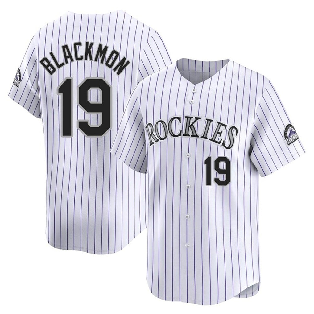 Colorado Rockies #19 Charlie Blackmon Player White REYNOLDS Limited Home Stitched Jerseys