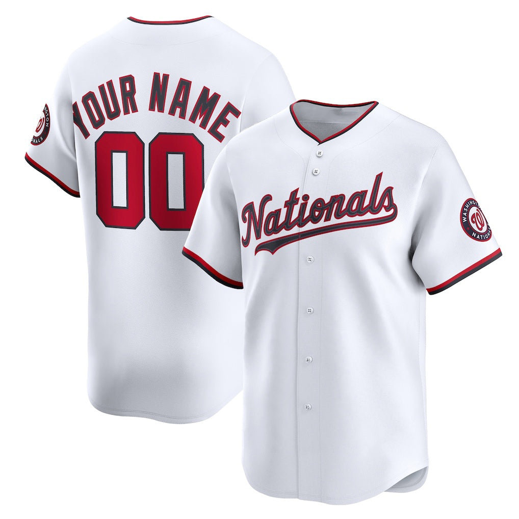 Custom Washington Nationals White REYNOLDS Home Limited Jersey