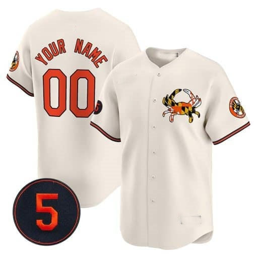 Custom Baltimore Orioles Robinson Patch Vapor Premier Limited Jersey V3 ¨C All Stitched-Cream REYNOLDS