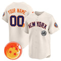 Custom New York Yankees x Dragon Ball Cream REYNOLDS Vapor Premier Limited Jersey - All Stitched