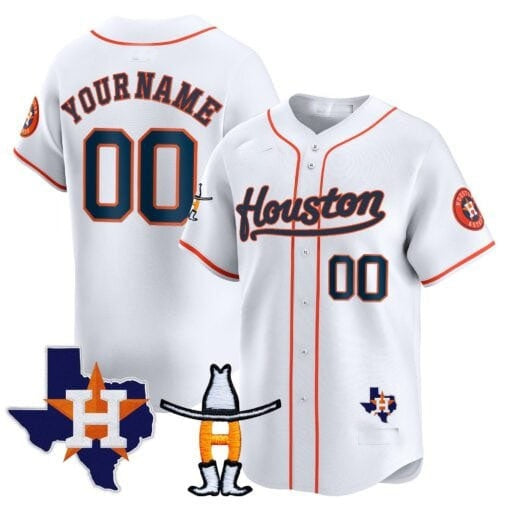 Custom Houston Astros Houston Rodeo Patch Vapor Premier Limited Jersey ¨C White 2 REYNOLDS