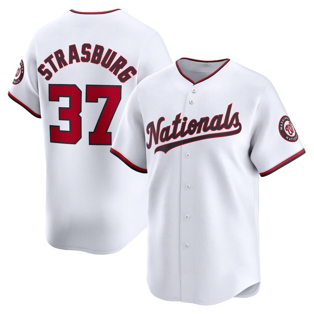 Washington Nationals #37 Stephen Strasburg White REYNOLDS Home Limited Player Jersey