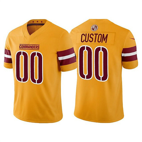 Custom W.Commanders 2022 Gold REYNOLDS Vapor Untouchable Stitched Jersey
