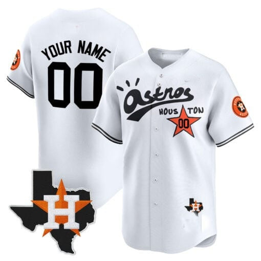 Custom Houston Astros Cactus Jack Style Vapor Premier Limited Jersey ¨C White REYNOLDS