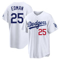 Los Angeles Dodgers #25 Tommy Edman Player White REYNOLDS Home Game Stitched Jerseys