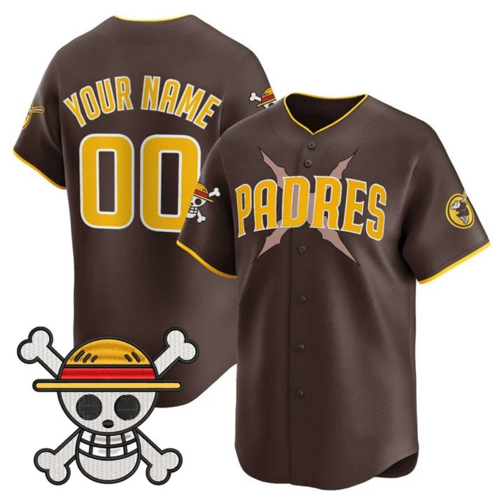 Custom San Diego Padres x One Piece Brown REYNOLDS Vapor Premier Limited Jersey - Stitched