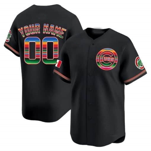 Custom Chicago Cubs Mexico Vapor Premier Limited Jersey ¨C Black REYNOLDS