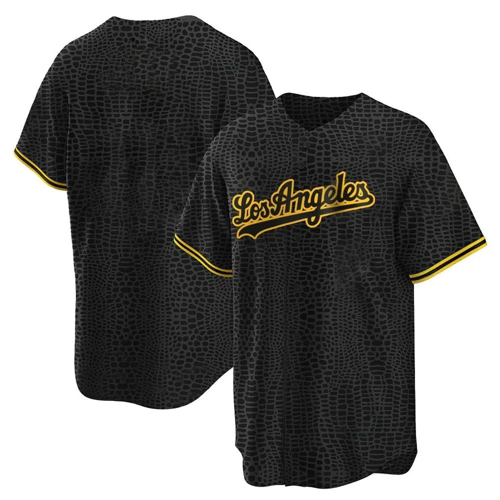 Los Angeles Dodgers Blank Player Black Gold REYNOLDS Limited Home Stitched Jerseys