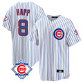 Chicago Cubs #8 Ian Happ Player White REYNOLDS 150th Anniversary Home Game Stitched Jerseys
