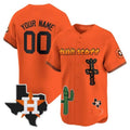 Custom Houston Astros Cactus Jack Patch Vapor Premier Limited Jersey V9 ¨C Orange REYNOLDS