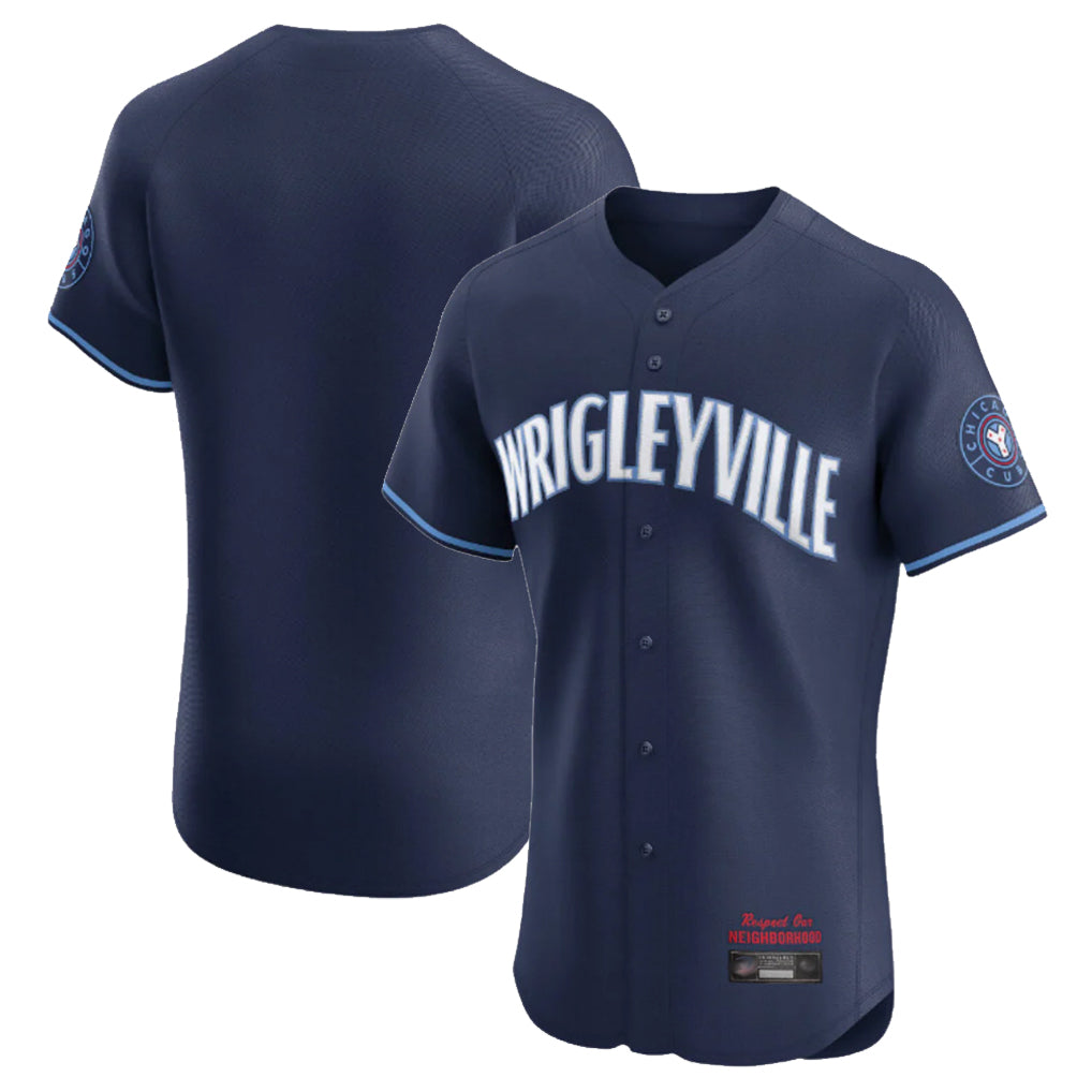 Chicago Cubs Navy REYNOLDS City Connect Limited Elite Home Game Blank Player Stitched Jerseys